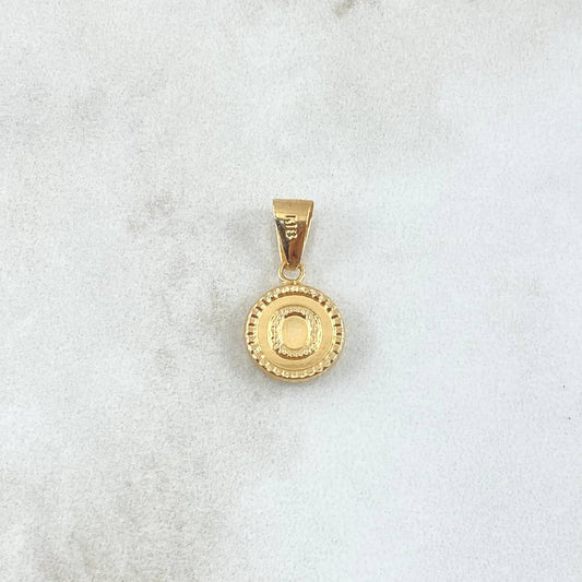 Pendant Letter O 0.6gr / 1.7cm / Yellow Gold 18K Outlined Circle