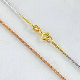 Cadena Veneciana Cubica 6.2gr / 50cm / +3 Oro 18K