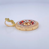 Dije Ruleta 11.7gr / 1 1/2 in / Tres Oros 18K $