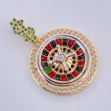 Dije Ruleta 11.7gr / 1 1/2 in / Tres Oros 18K $