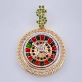 Dije Ruleta 11.7gr / 1 1/2 in / Tres Oros 18K $