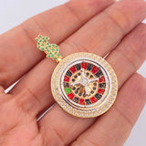 Dije Ruleta 11.7gr / 1 1/2 in / Tres Oros 18K $