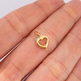 Heart Silhouette Pendant 0.35gr / 1/2 in / Yellow Gold 18K $