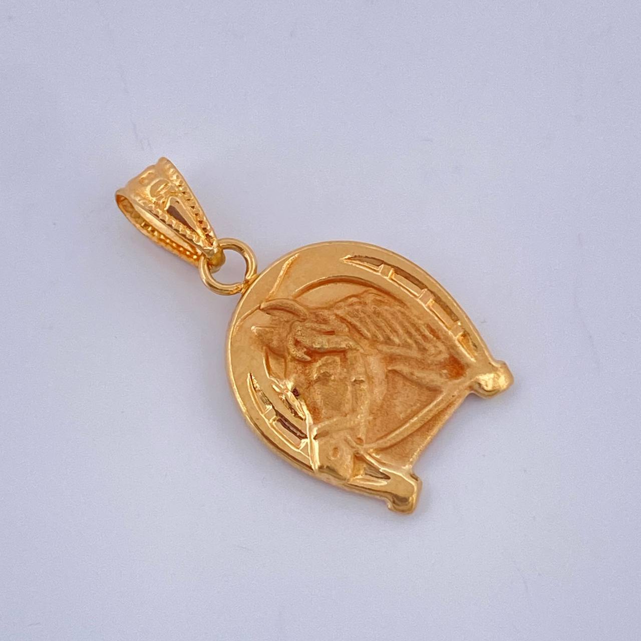 Dije Herradura Caballo 1.1gr / 1 in / Dos Oros Amarillo Rosa 18K $