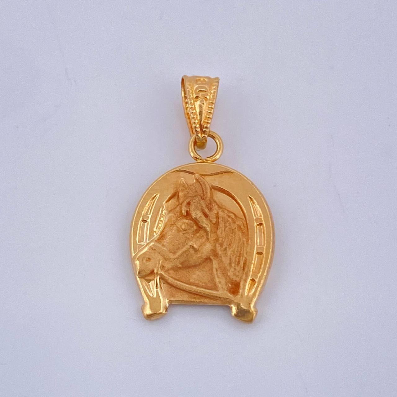Dije Herradura Caballo 1.1gr / 1 in / Dos Oros Amarillo Rosa 18K $