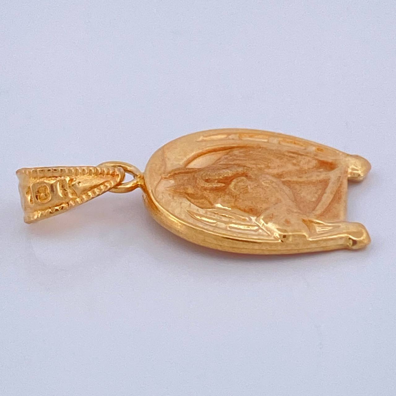 Dije Herradura Caballo 1.1gr / 1 in / Dos Oros Amarillo Rosa 18K $