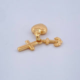 Three Graces Pendant 0.5gr / 1/2 in / Yellow Gold 18K $