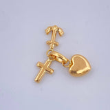 Three Graces Pendant 0.5gr / 1/2 in / Yellow Gold 18K $
