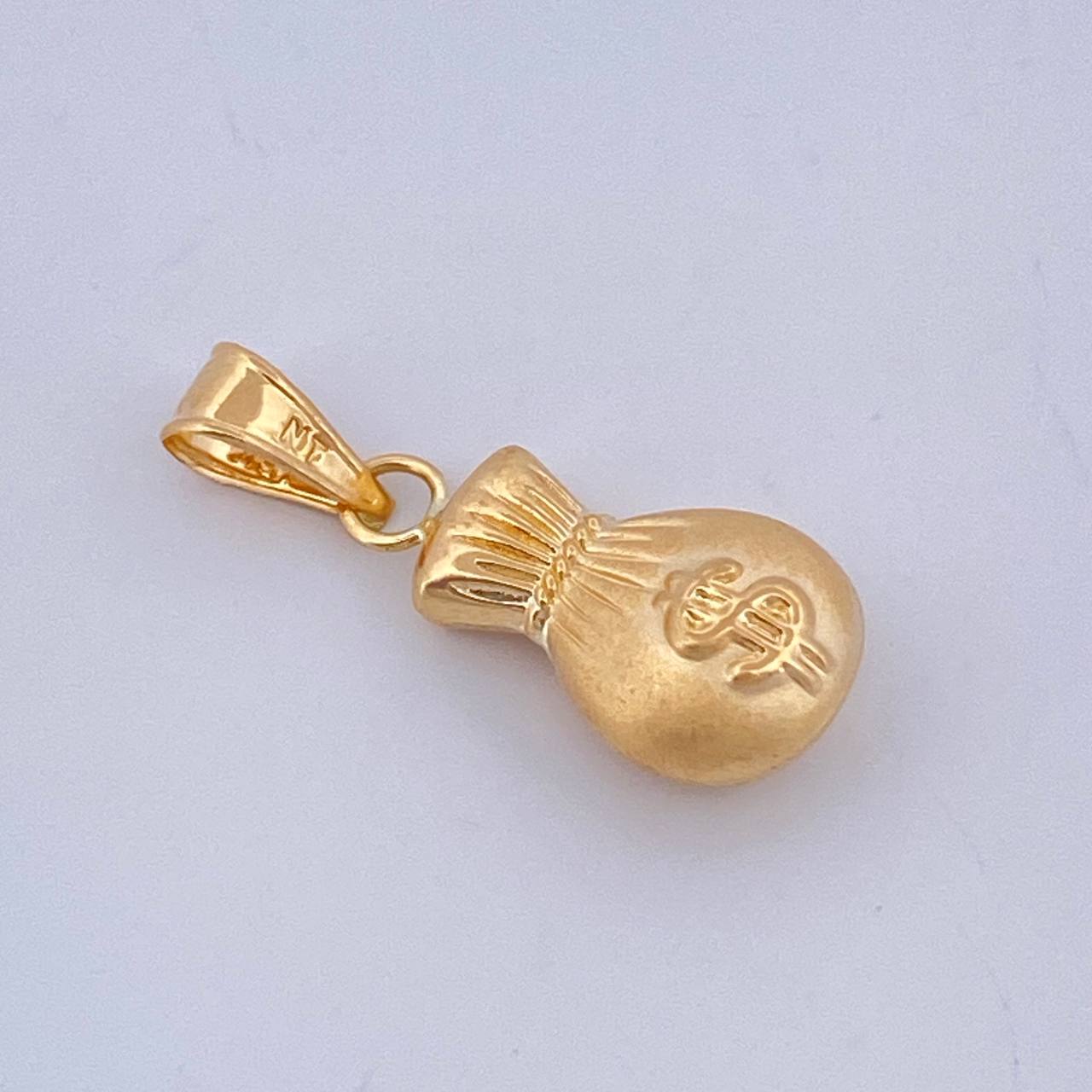 Dije Bolsa De Dinero 0.75gr / 3/4 in / Oro Amarillo 18K $