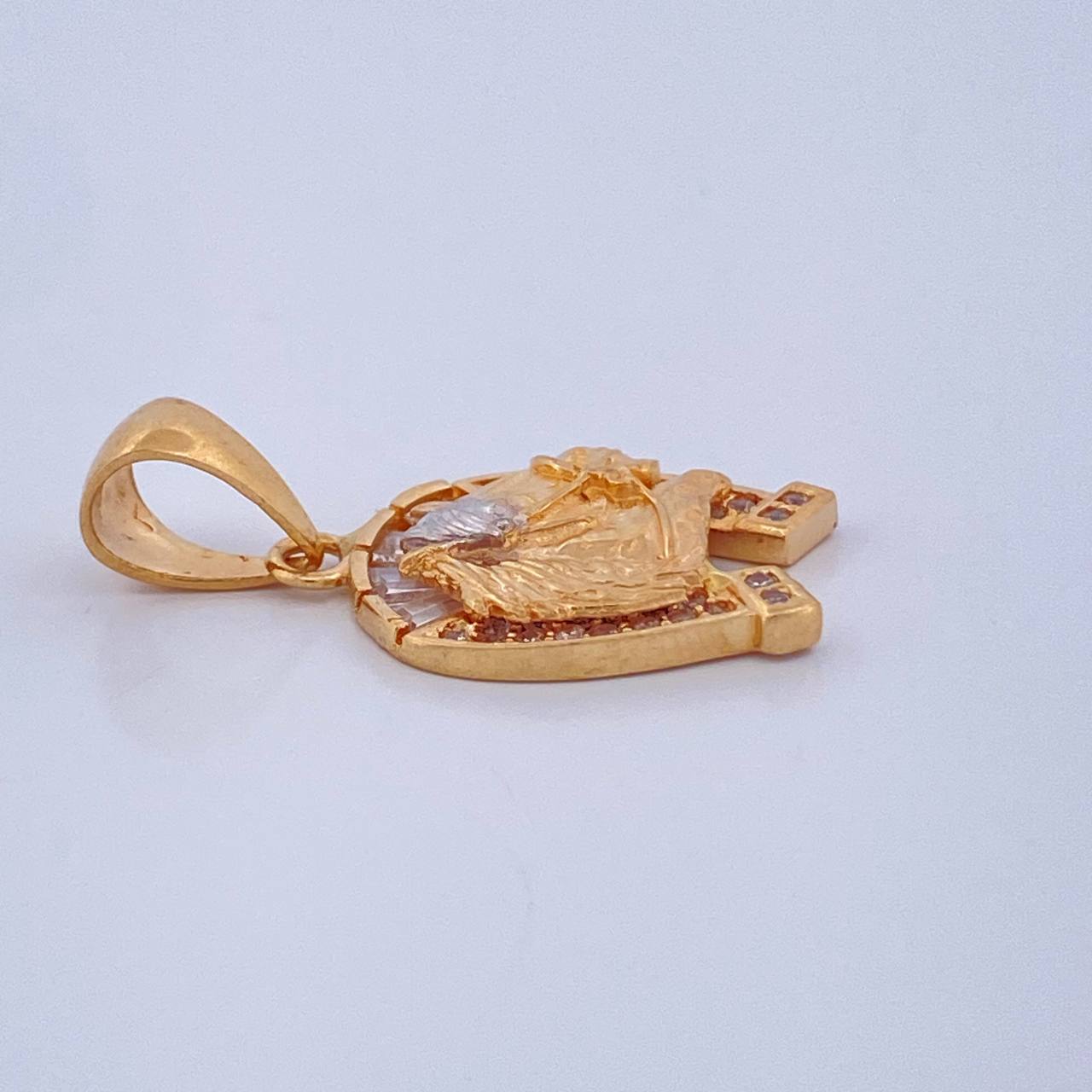 Dije Herradura Caballo 2.5gr / 1 in / Dos Oros Amarillo Blanco 18K $