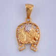 Dije Herradura Caballo 2.5gr / 1 in / Dos Oros Amarillo Blanco 18K $