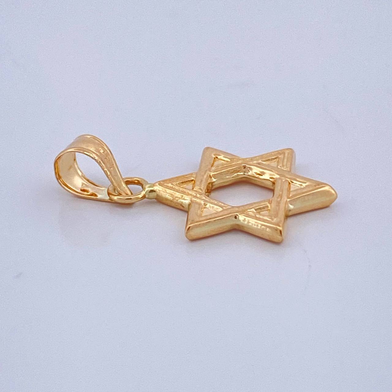 Star of David Pendant 2.3gr / 1 1/2 in / Yellow Gold 18K $