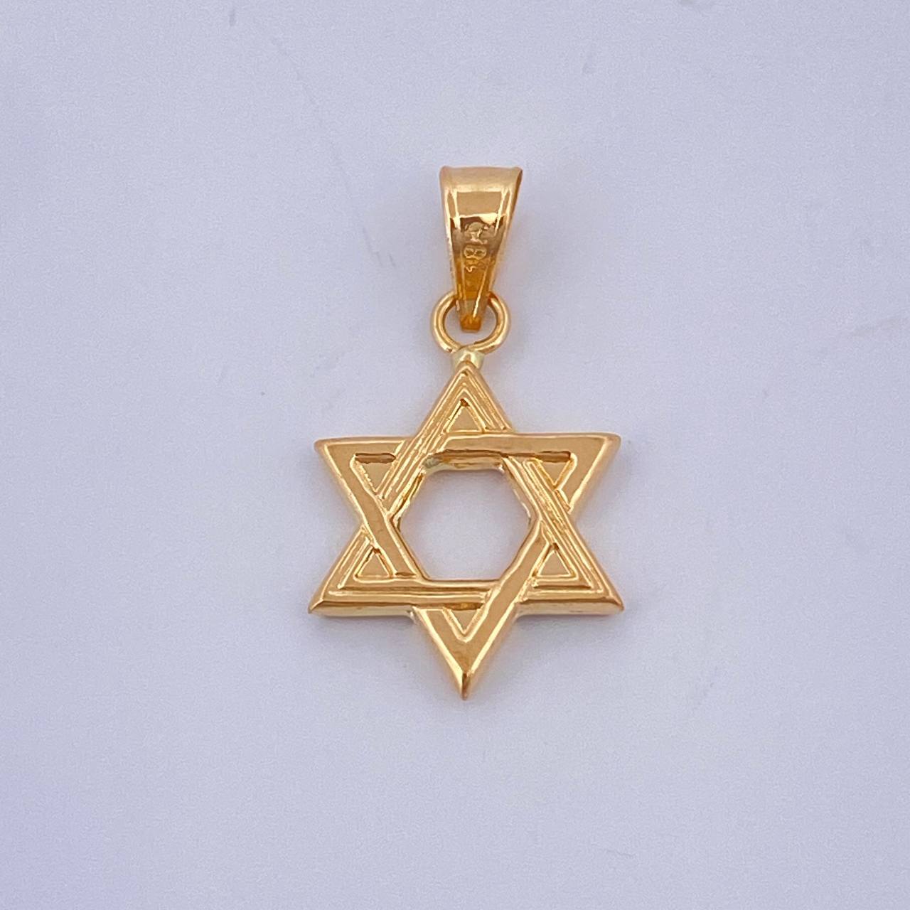 Star of David Pendant 2.3gr / 1 1/2 in / Yellow Gold 18K $