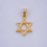 Star of David Pendant 2.3gr / 1 1/2 in / Yellow Gold 18K $