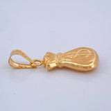 Dije Bolsa De Dinero 1.2gr / 1 1/4 in / Oro Amarillo 18K $