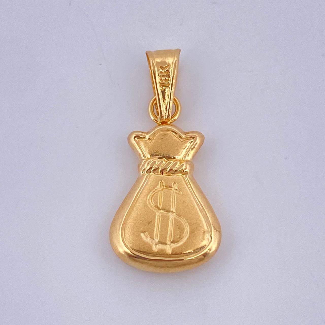 Dije Bolsa De Dinero 1.2gr / 1 1/4 in / Oro Amarillo 18K $