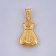 Dije Bolsa De Dinero 1.2gr / 1 1/4 in / Oro Amarillo 18K $