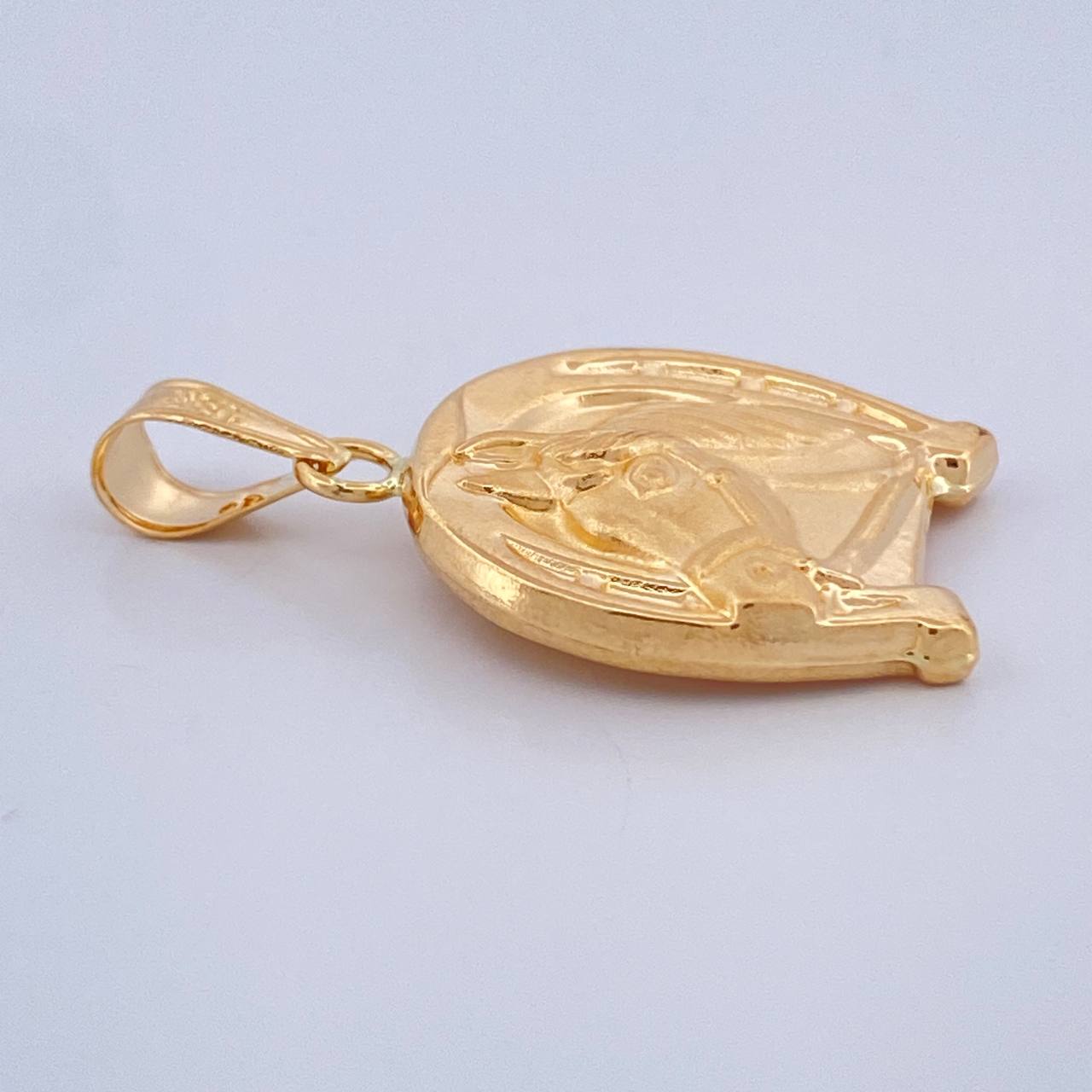 Horse Horseshoe Pendant 2.2gr / 1 1/4 in / Yellow Gold 18K $