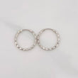 Candongas Aro Rayado 0.6g / 1/2 in Oro Blanco 18K