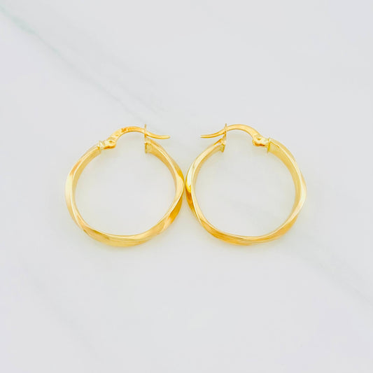 Hoop Earrings Susi 2.15g / 1 in Yellow Gold 18K