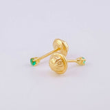 Topos Cuatro Garras Esmeralda 60pts 0.45g / in / 1.8mm Oro Amarillo 18K