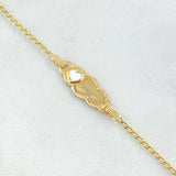 Bracelet Baby Spike Plate Cloud Heart 1.75gr / 12cm-14cm / 1.6mm Adjustable White Resin Yellow Gold 18K