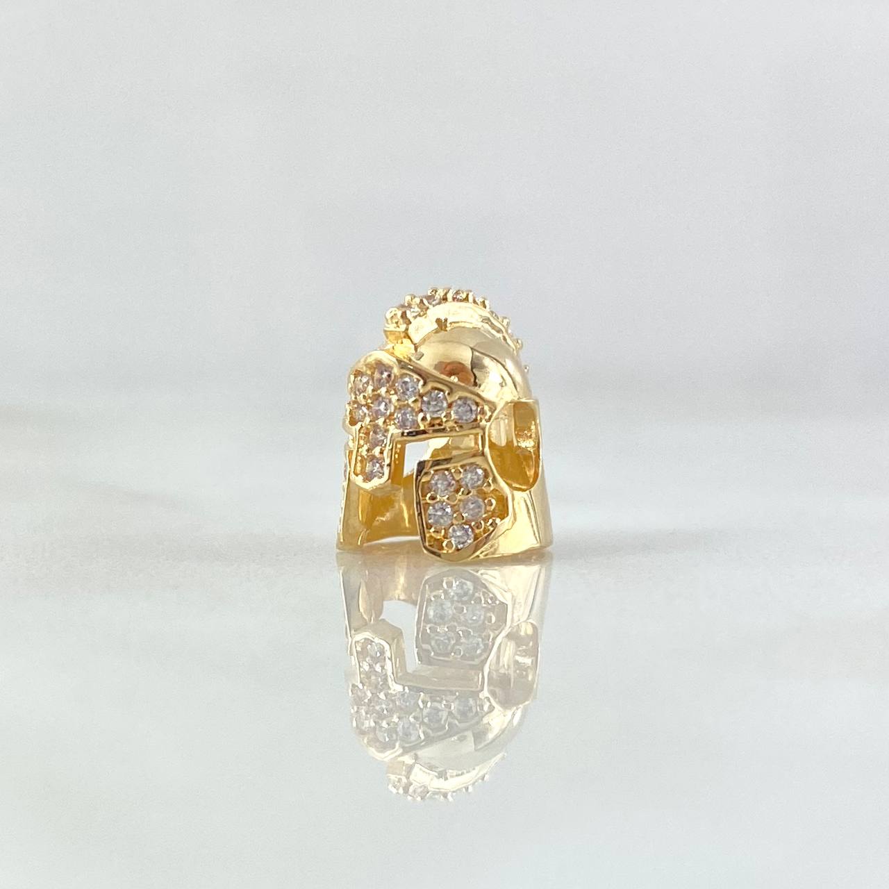 Herraje Casco Gladiador 1.5gr / 1cm / Circones Blancos Oro Amarillo 18K