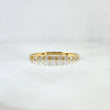 Ring Eyes Thick Rail 1.55gr / T7 3/4 / White Zirconia Yellow Gold 18K