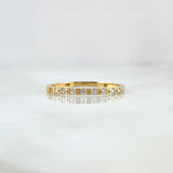 Ring Eyes Thick Rail 1.55gr / T7 3/4 / White Zirconia Yellow Gold 18K