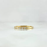 Ring Eyes Thick Rail 1.55gr / T7 3/4 / White Zirconia Yellow Gold 18K