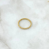 Ring Eyes Thick Rail 1.55gr / T7 3/4 / White Zirconia Yellow Gold 18K