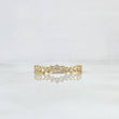 Anillo Ola Carril 1.25gr / T6 3/4 / Circones Blancos Oro Amarillo 18K