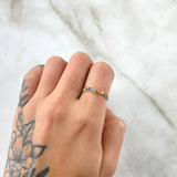 Wave Ring Track 1.15gr / T5 1/4 / Multicolor Zirconia Yellow Gold 18K