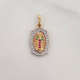 Pendant Virgin of Guadalupe 2.15 g / 1 in Three Golds 18K