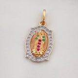 Virgin of Guadalupe Pendant 2.2 g / 1 in Three Golds 18K
