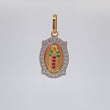 Pendant Virgin of Guadalupe 2.15 g / 1 in Three Golds 18K