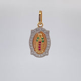 Pendant Virgin of Guadalupe 2.15 g / 1 in Three Golds 18K