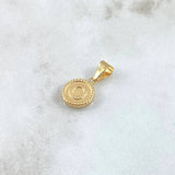 Pendant Letter O 0.6gr / 1.7cm / Yellow Gold 18K Outlined Circle
