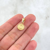 Pendant Letter O 0.6gr / 1.7cm / Yellow Gold 18K Outlined Circle