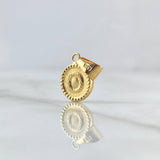 Pendant Letter O 0.6gr / 1.7cm / Yellow Gold 18K Outlined Circle