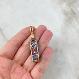 Pendant Bottle Johnnie Walker 12.85gr / 5cm / Orange Blue Yellow Gold Zircons ©