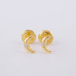 Stud Earrings Half Moon 0.5g / in / 6.1mm Yellow Gold 18K