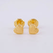 Diamond Cut Heart Stud Earrings 0.5g / in / 5mm Yellow Gold 18K