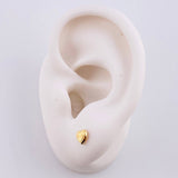 Diamond Cut Heart Stud Earrings 0.5g / in / 5mm Yellow Gold 18K