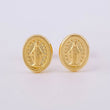 Stud Earrings Virgen Milagrosa 0.7g / in / 8.2mm Yellow Gold 18K