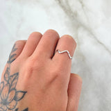 Anillo Zig-Zag 0.95gr / T7 1/4 / Oro Blanco 18K