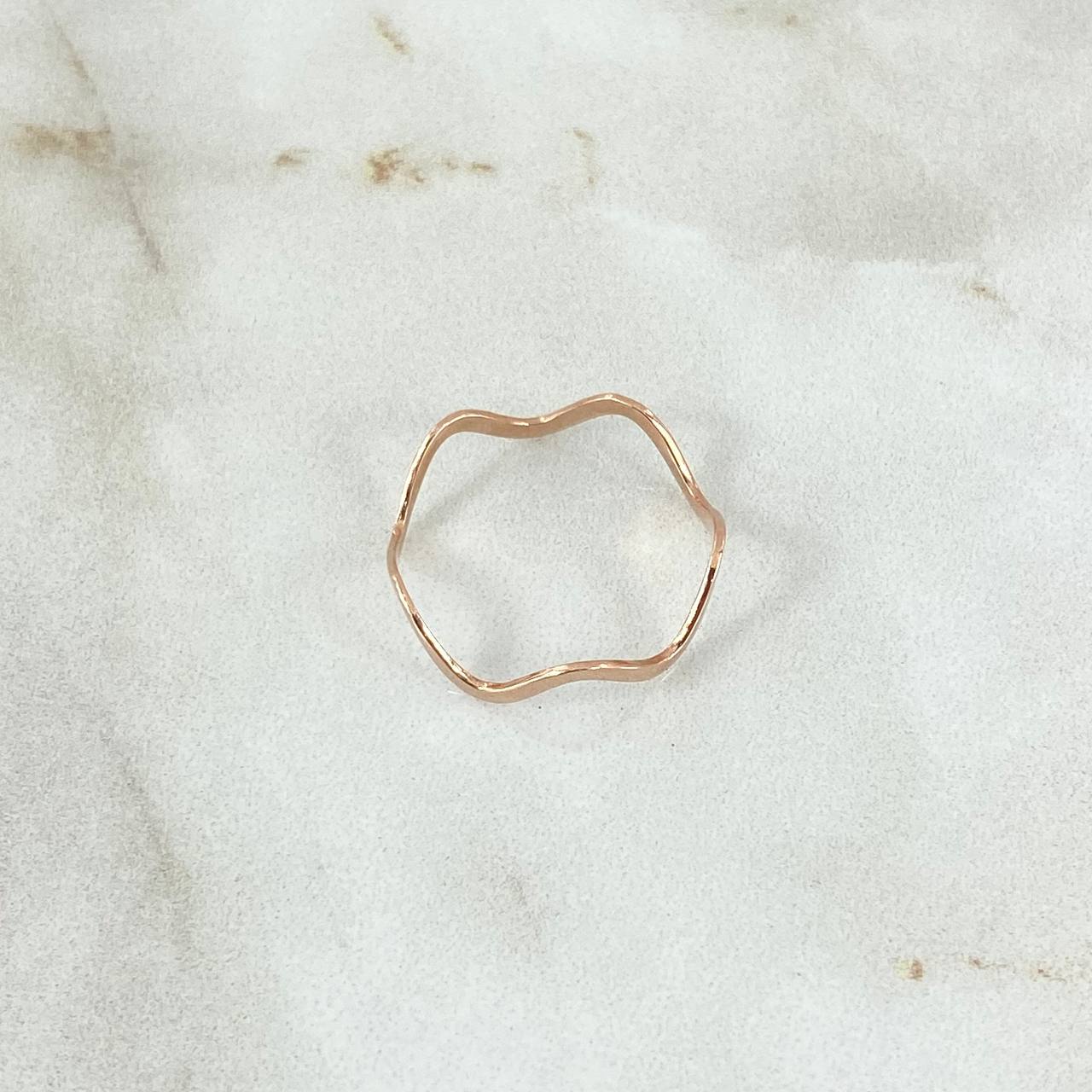 Anillo Zig-Zag 0.95 g / T7 Oro Rosa 18K