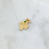 Pendant Map Colombia 1.05gr / 2.5cm / Emerald 20pts Yellow Gold 18K (Jewel) ©