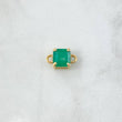 Herraje Caja Cuatro Garras 1.4gr / 1.2cm / Esmeralda 1.43 Qts Oro Amarillo 18K (Joya) ©