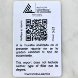 Halo Ring Thick Drop 6.45gr / T6 1/4 / Emeralds 1.13 Qts Diamonds 34pts 18K Yellow Gold (Jewel) ©